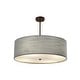 preview thumbnail 7 of 11, EVOLV Textile Classic 24-inch Dark Bronze Drum Pendant Gray