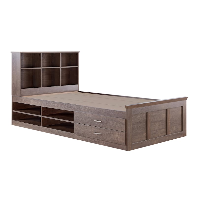 DH BASIC Transitional 2-Drawer Storage Bed by Denhour