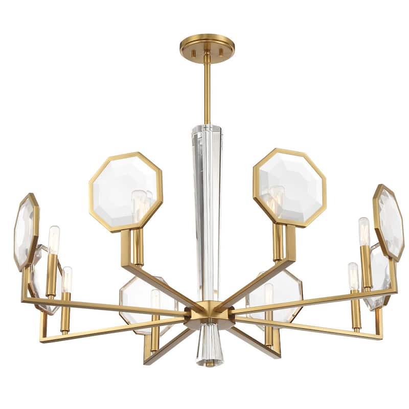 Leighton 8-Light Chandelier in Warm Brass