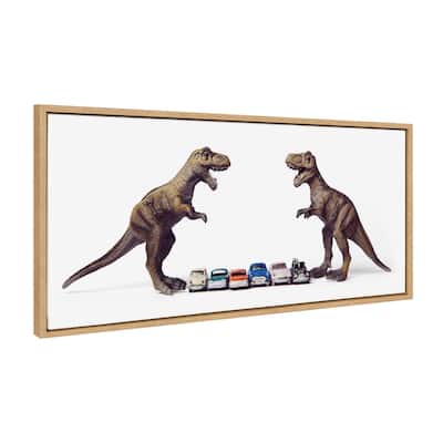 Kate and Laurel Sylvie Dino Cars Canvas by Saint and Sailor Studios