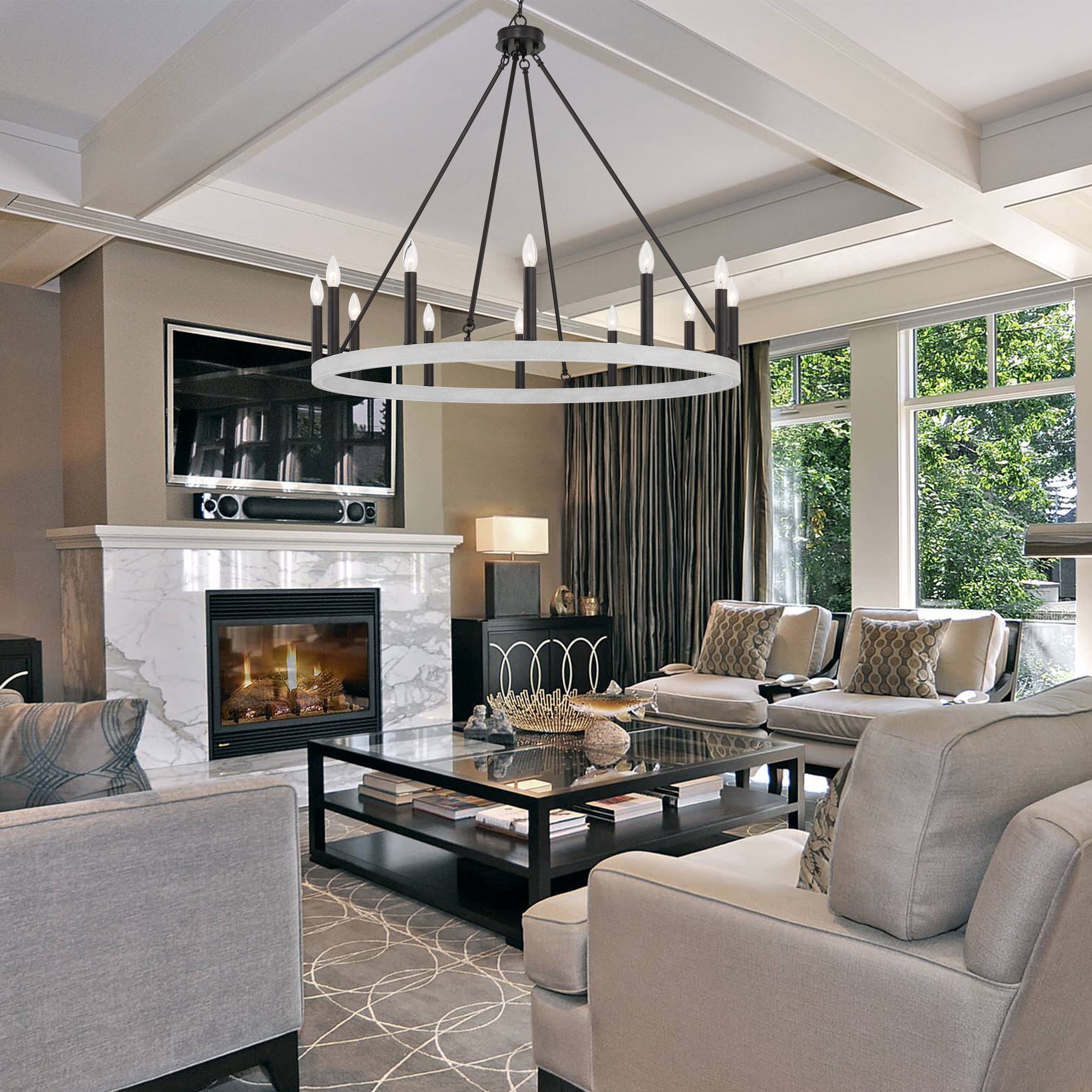 Gray barn chandelier sale