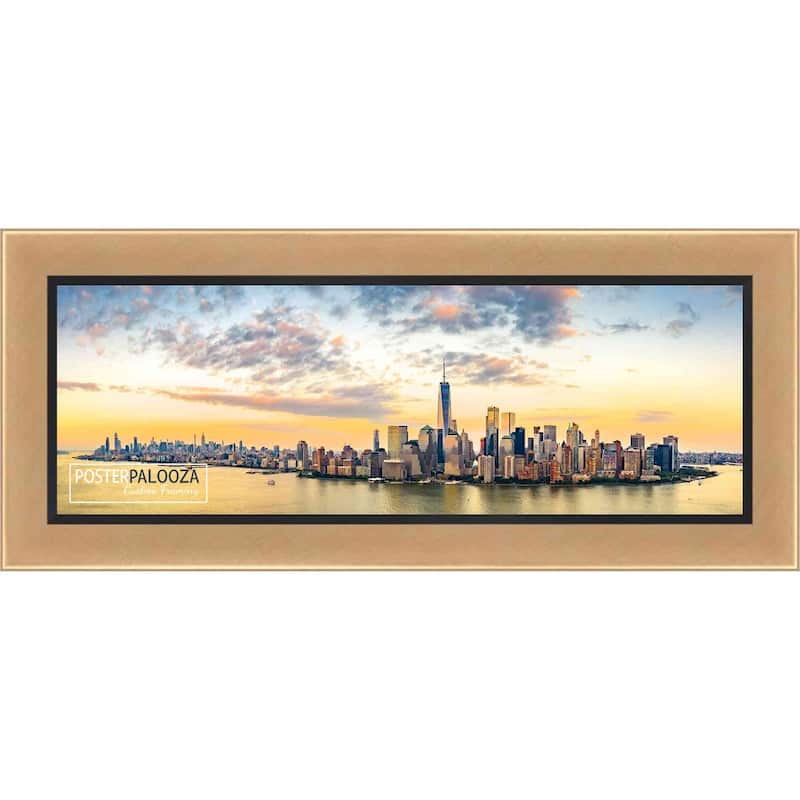 40x13.5 Contemporary Gold Wood Picture Panoramic Frame - Panoramic ...