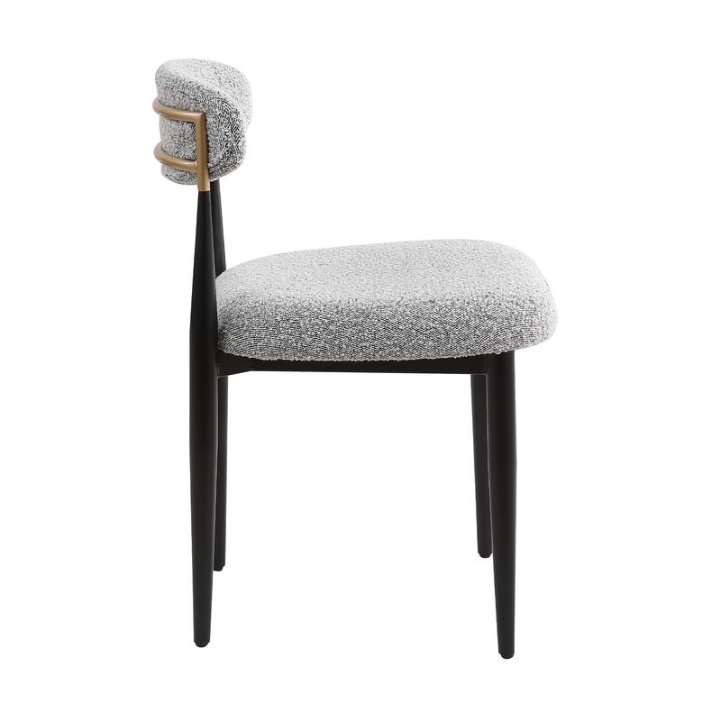 Morden Fort Modern Boucle Armless Dining Chairs (Set of 2)