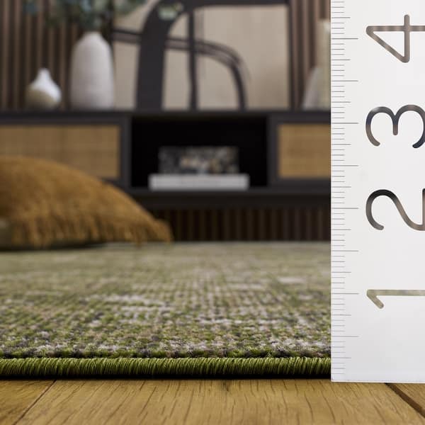 dimension image slide 1 of 2, SAFAVIEH Madison Andra Boho Oriental Distressed Rug