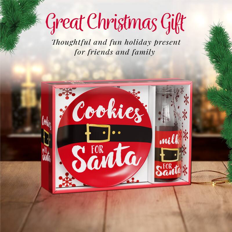 American Atelier Christmas Cookies for Santa 2 Piece Set