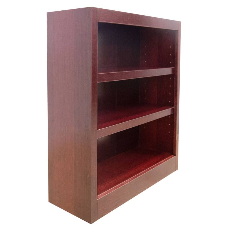 Concepts in Wood 3 Shelf Wood Bookcase, 36 inch Tall