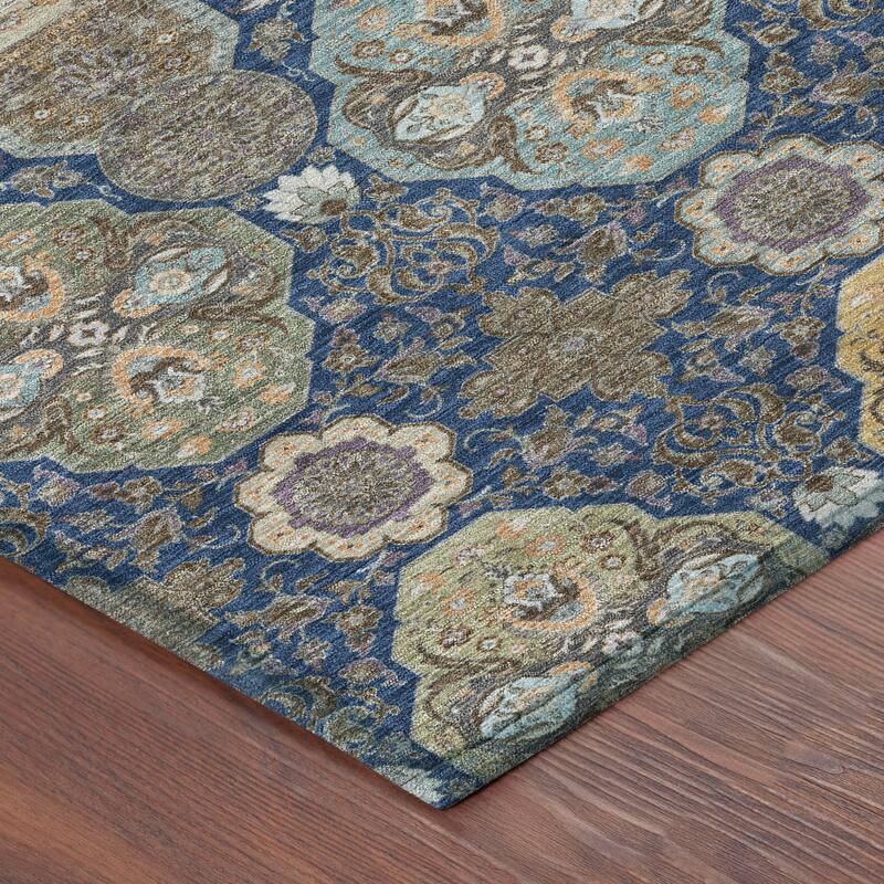 Machine Washable Indoor/ Outdoor Traditional Tracey Chantille Rug