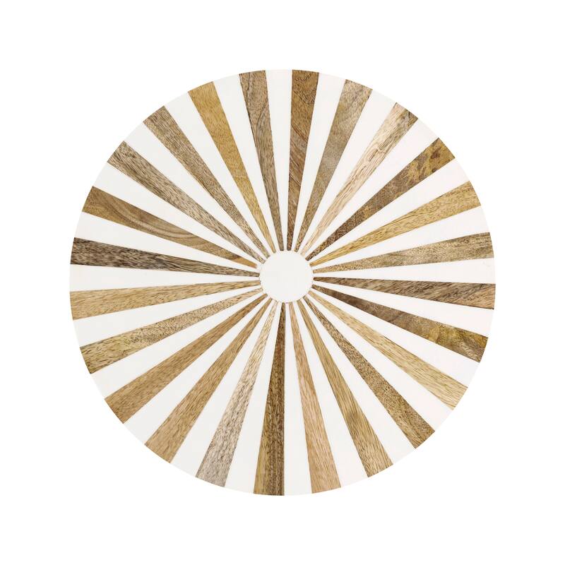 Evelyn 23.5" Metal/Cork Round End Table, by JONATHAN Y