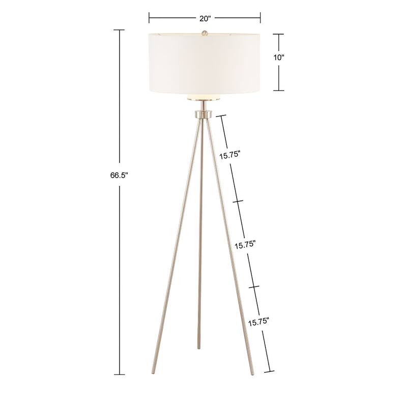 Tripod Metal Tripod Floor Lamp with Glass Shade Bed Bath & Beyond