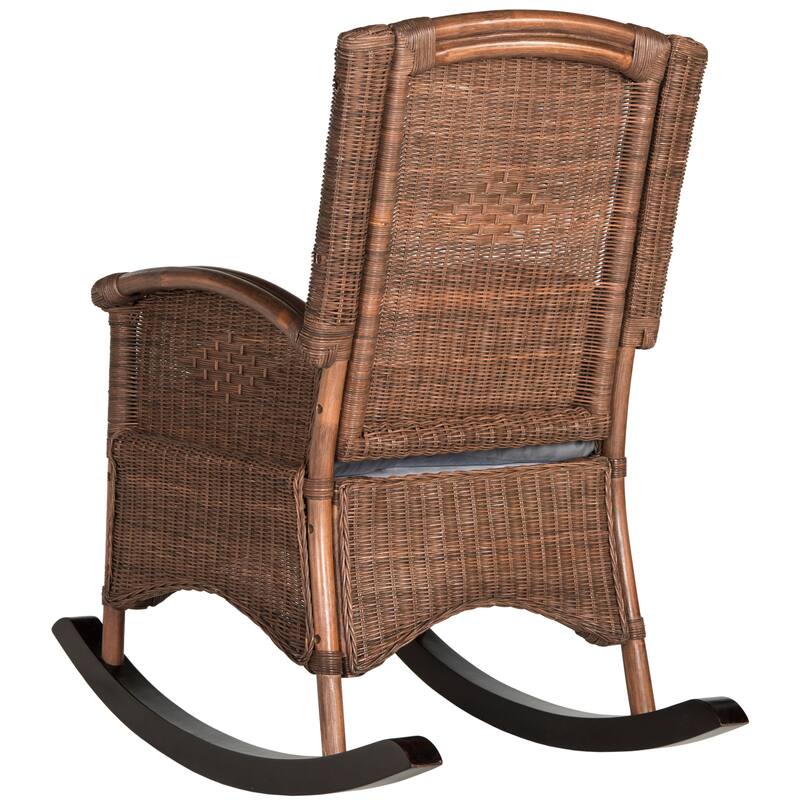 SAFAVIEH Secunda Antique Grey Rocking Chair - 25" x 35.4" x 40" - 25Wx35Dx40H