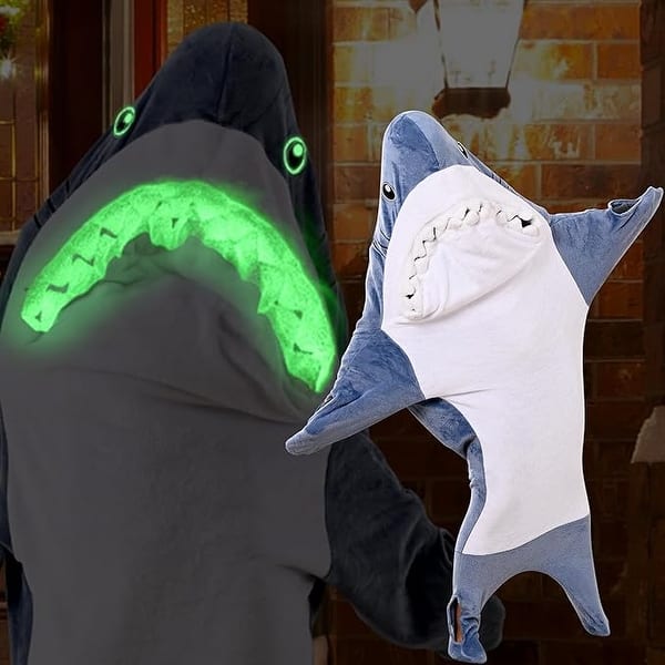 Shark Onesie Sleeping Bag Shark Blanket Hoodie Wearable Comfy