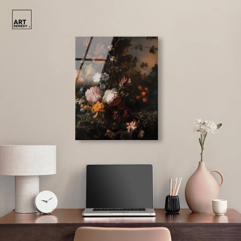 Shadowed Petal Secrets I Acrylic by Art Remedy, Ready to Hang