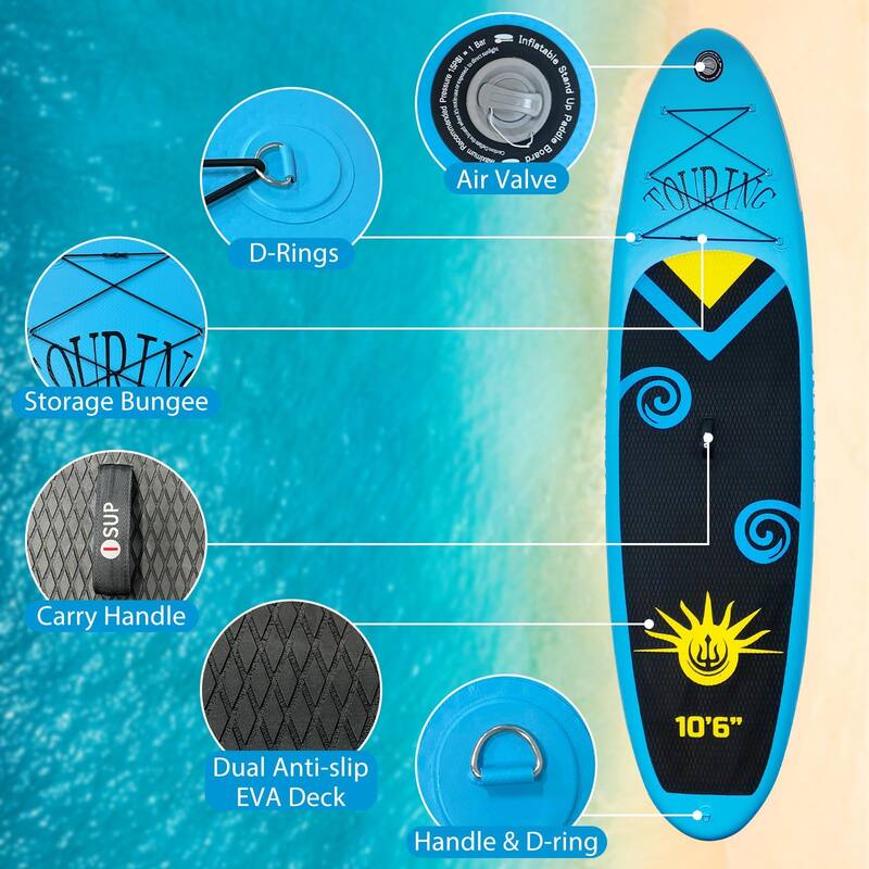 Inflatable Stand Up Paddle Board with Sup Accessories, 10'6'' Inflatable Paddle Boards