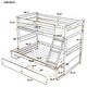 preview thumbnail 16 of 14, Versatility Twin over Full Wood Bunk Kids Bed with Drawers,Ladder