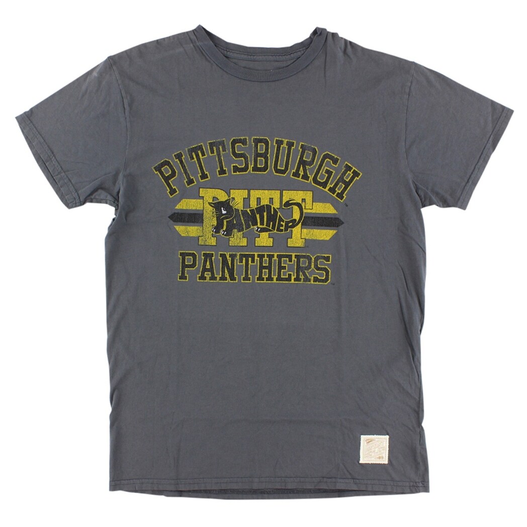 Shop Distant Replays Mens Pittsburgh Panthers College Vintage T Shirt Dark Grey Dark Grey Yellow Black M Overstock 22613998