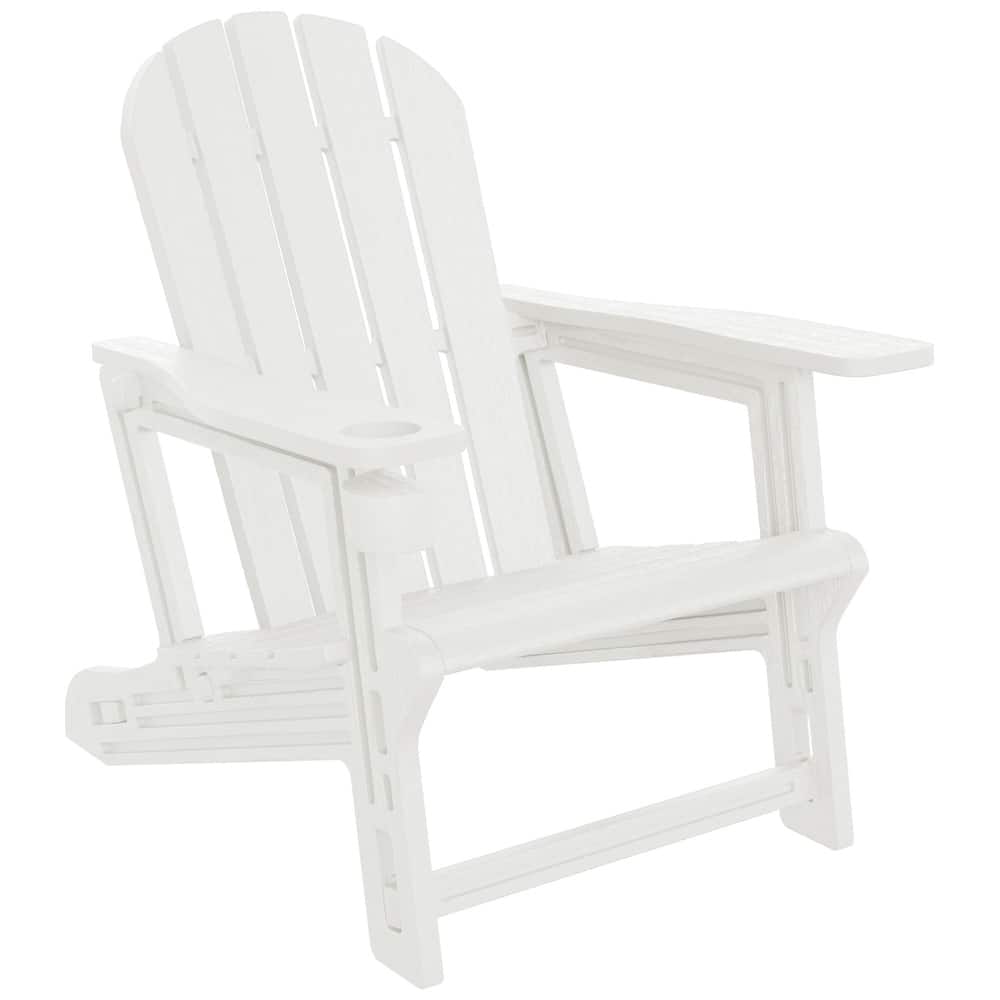 Coastline Outdoor Poly Adirondack Chair with Cup Holder