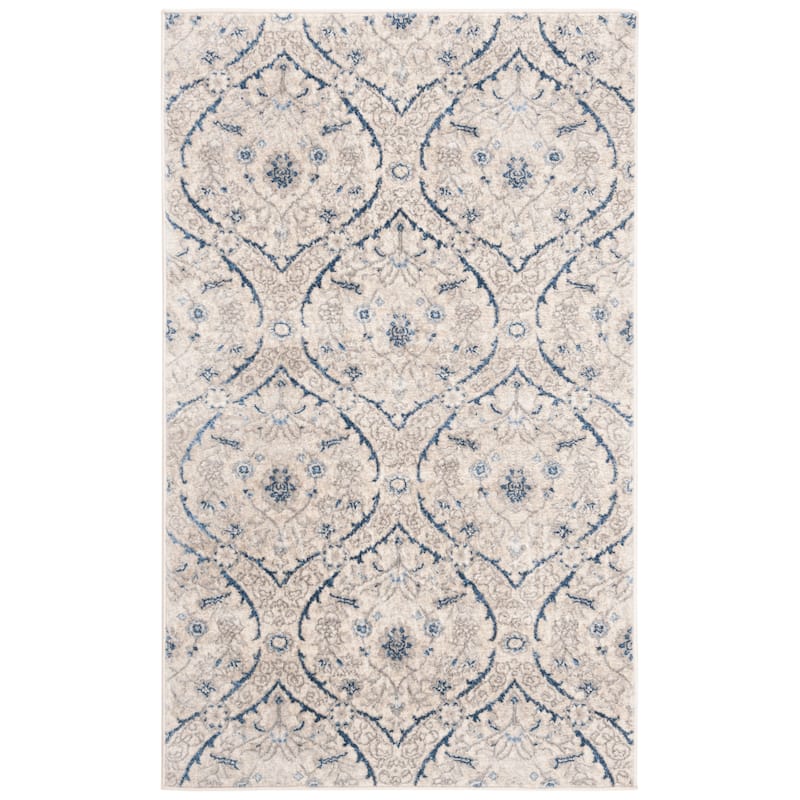 SAFAVIEH, Brentwood Koyka Traditional Oriental Rug - 2' x 4' - Light Grey/Blue