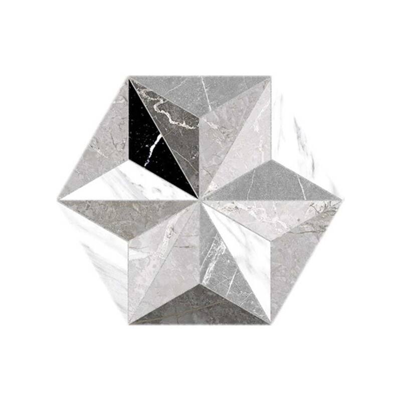 Osiris 8x9 Matte 3D Hexagon Porcelain Patterned Tile - Floor, Wall, Backsplash