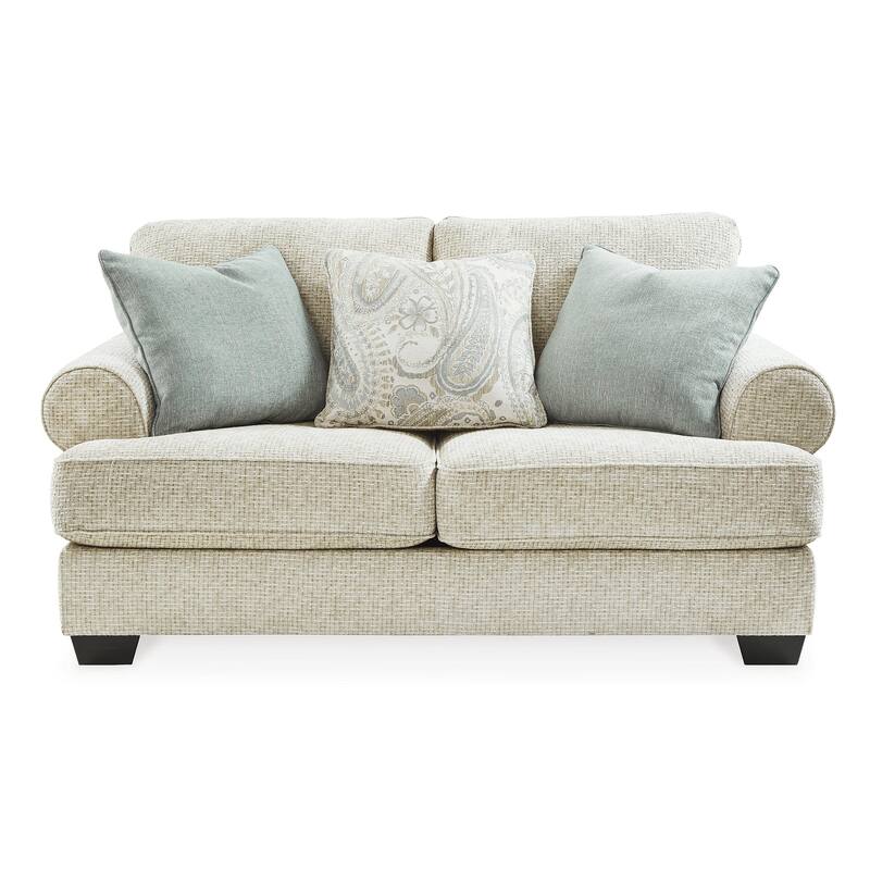 Signature Design by Ashley Monaghan Beige Loveseat - 74"W x 45"D x 39"H