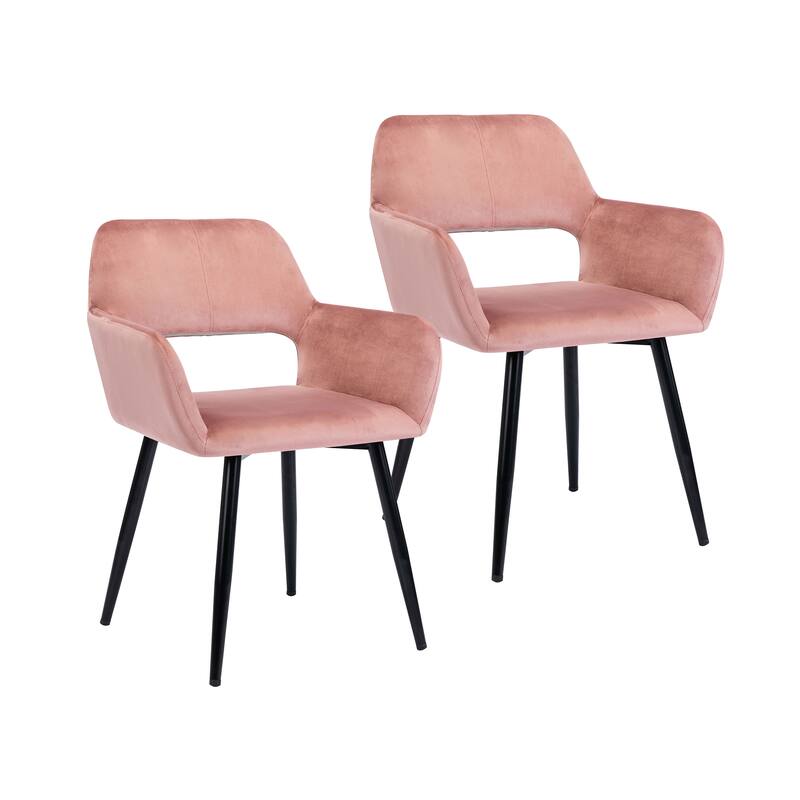 Porthos Home Giana Velvet/ Steel Dining Chairs (Set of 2)