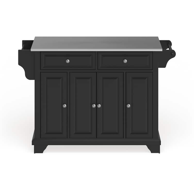 Crosley Lafayette Stainless Steel Top Full Size Kitchen Island/Cart - 18"d x 51.5"w x 36"h