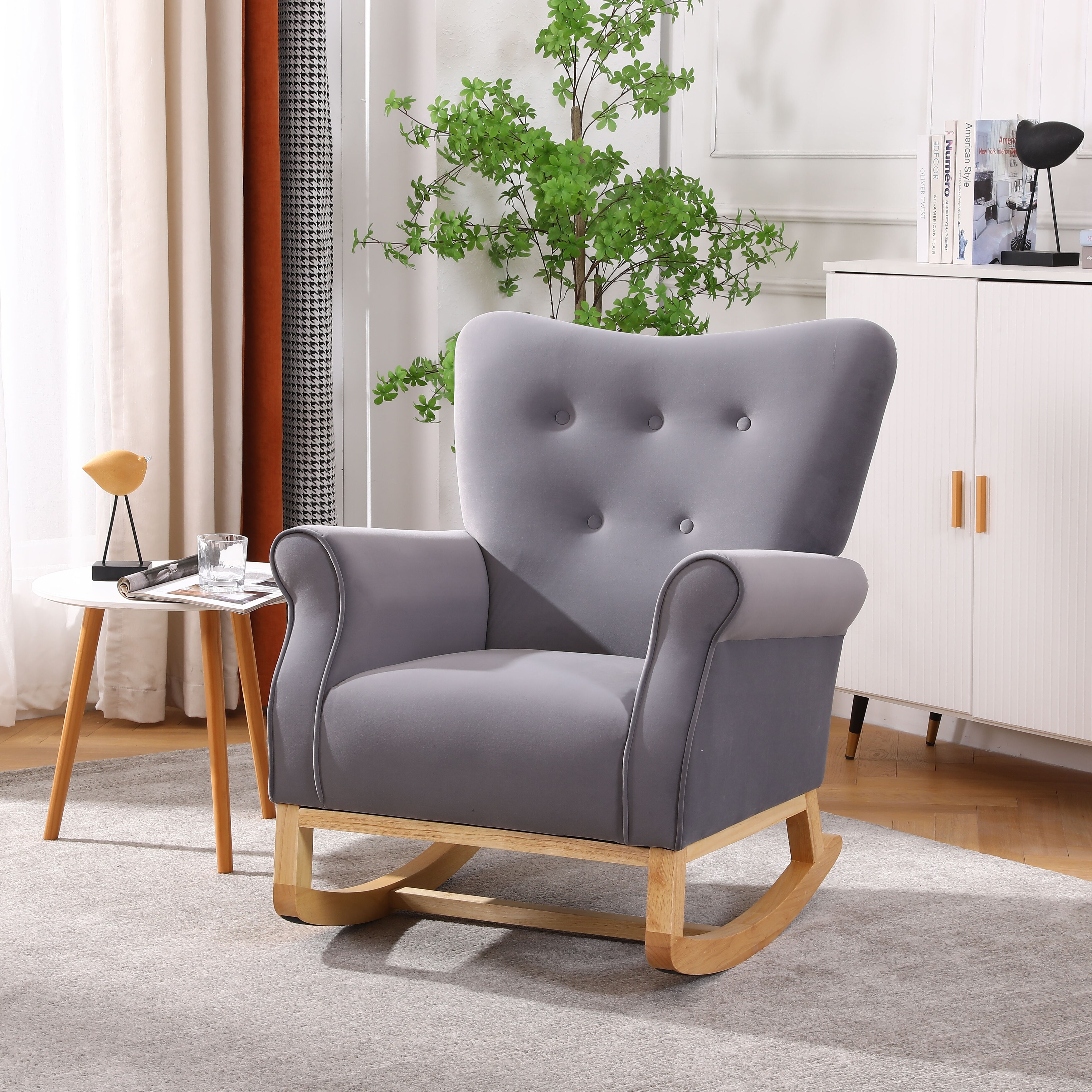 Small upholstered on sale rocking chair