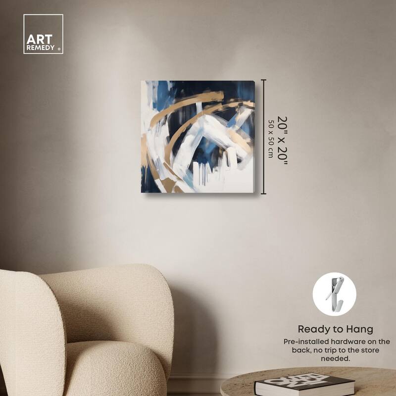 Golden Vortex II Canvas by Art Remedy, Gallery Wrapped