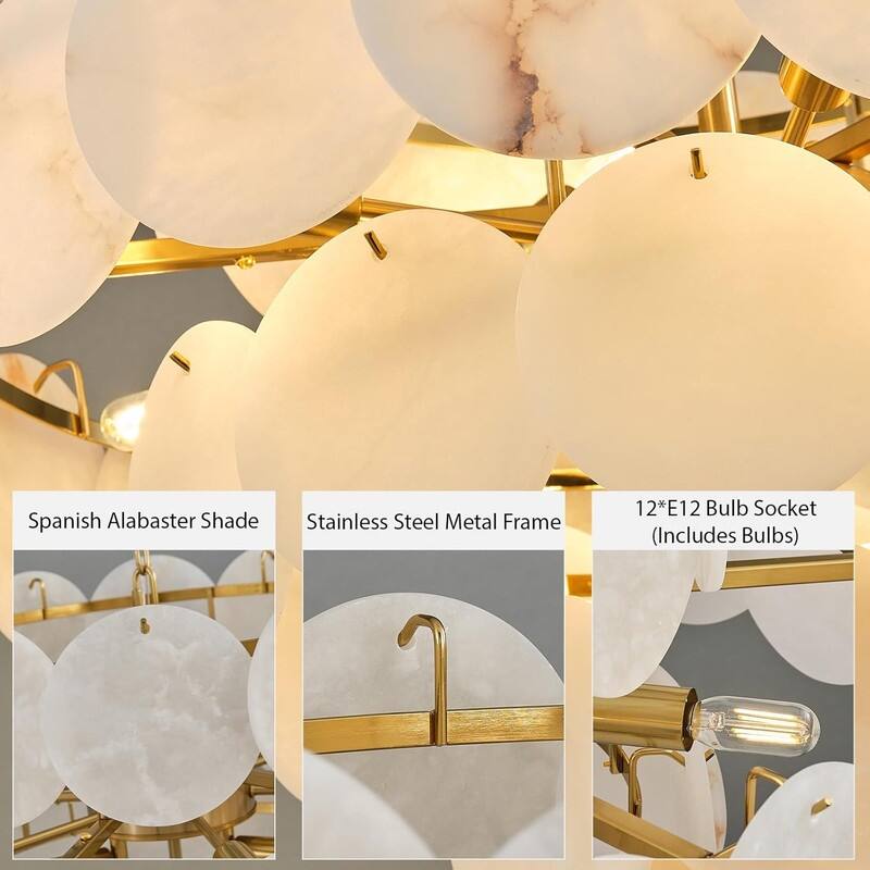KAYLA Modern Natural Marble Living Room Chandeliers