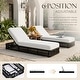preview thumbnail 30 of 112, Patio Recline Chairs Adjustable Chaise Lounge with Cushions (Set of 2)