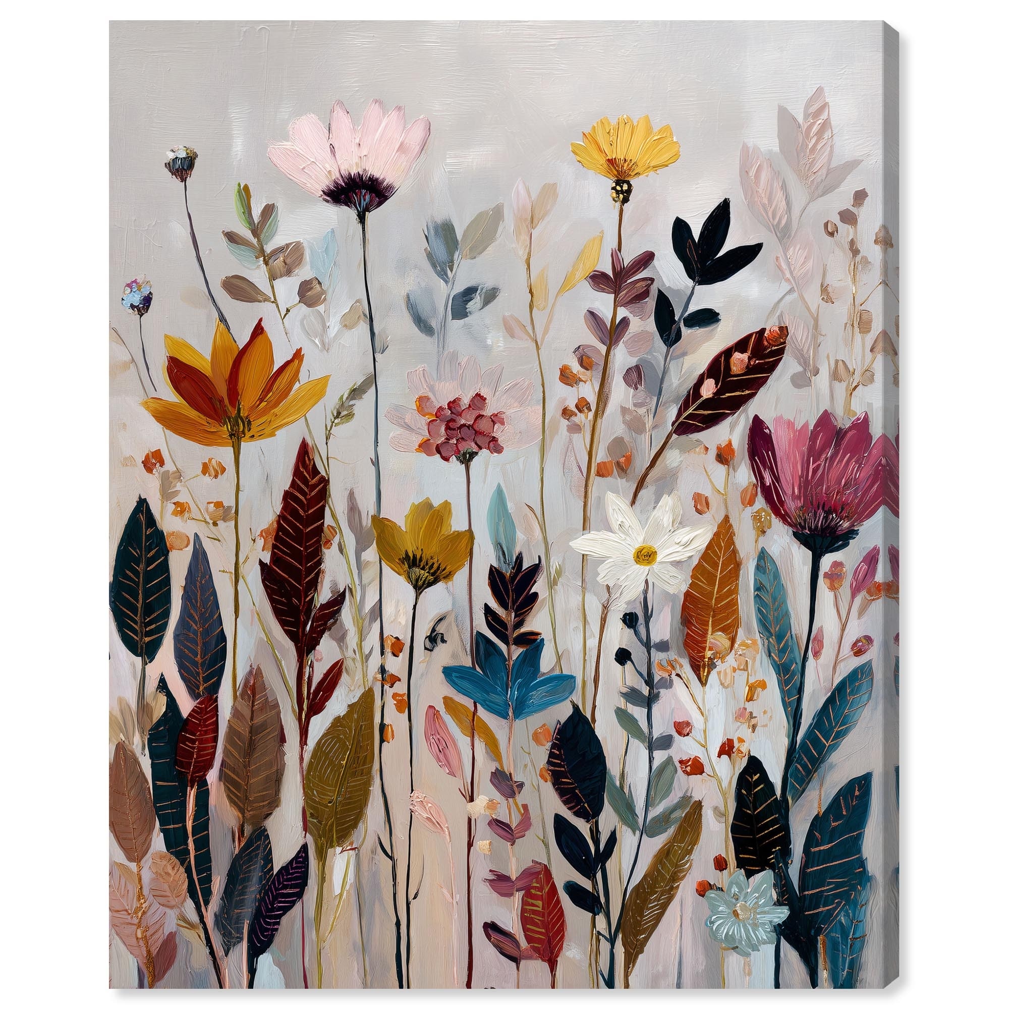 Wild Folk II Floral Decor Canvas Print by Art Remedy