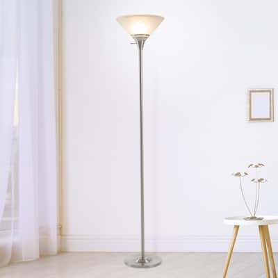 Windsor Home Torchiere Floor Lamp, Brushed Silver - 75.5" in Height