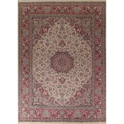 Vegetable Dye Animals Qum Chinese Area Rug Hand-Knotted Wool Carpet - 9'1"x 12'5"