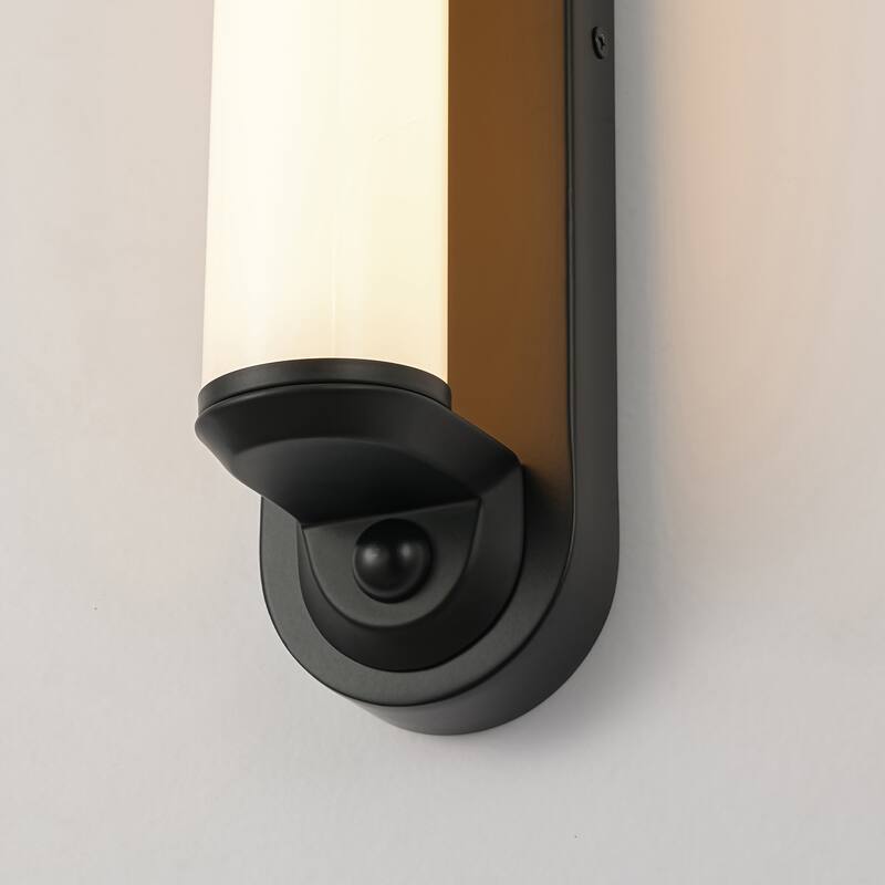 24" Modern Black/Gold LED Wall Sconce - 11W 3000K Warm Light, Linear Fixture for Bedroom & Hallway