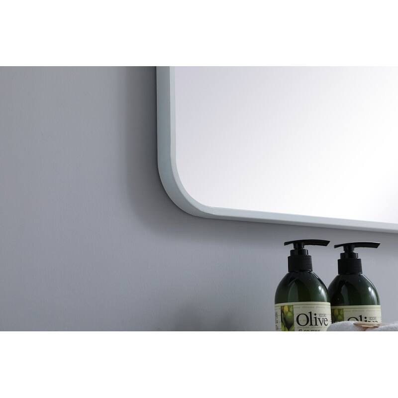 Ezra Soft Corner Metal Rectangular Mirror