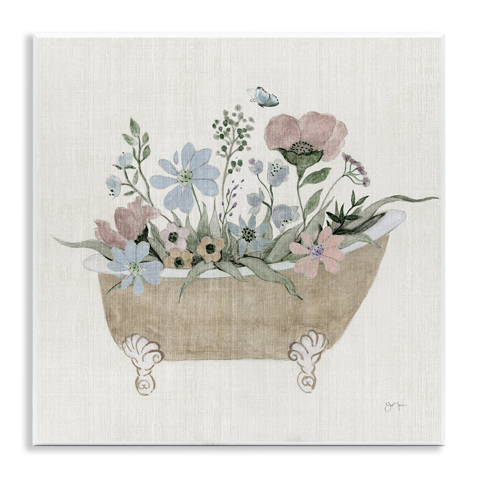 Stupell Rustic Botanicals in Tub Wall Plaque Art Design By Janet Tava