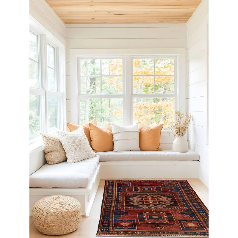 ECARPETGALLERY Hand-knotted Konya Anatolian Red Wool Rug - 4'1 x 6'8