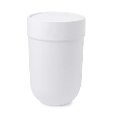 Umbra Touch White Waste Can with Lid