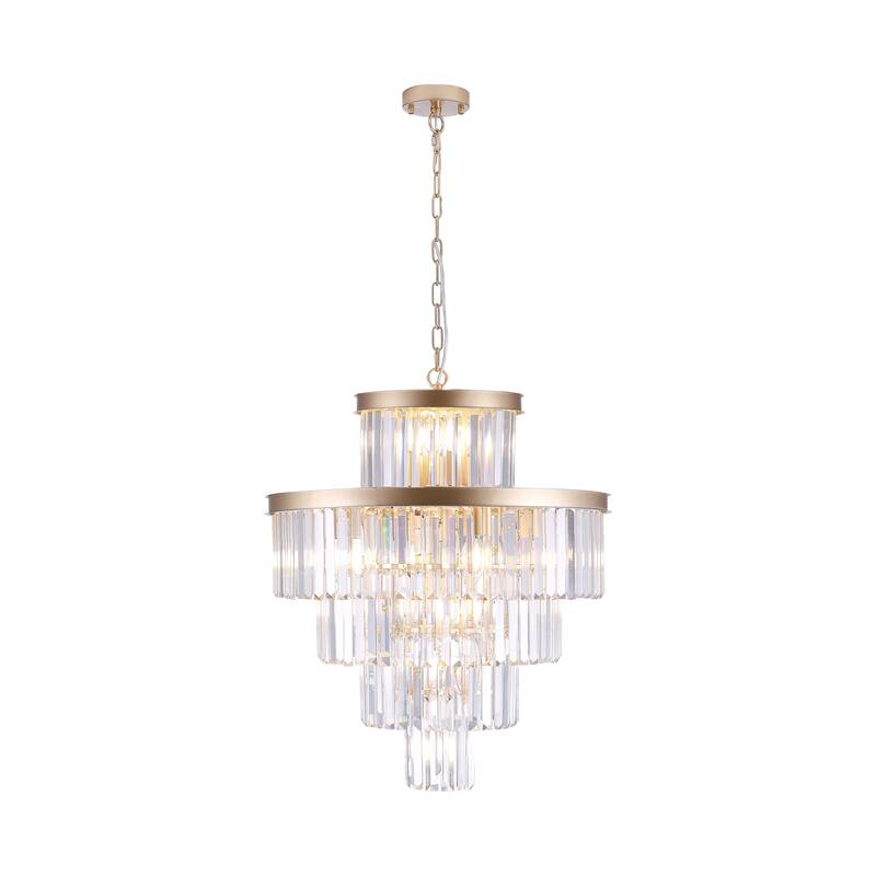 Luxury Crystal Chandelier Pendant Ceiling Lighting Fixture, Gold Living Room Hanging Pendant Lighting Fixtures