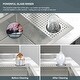 preview thumbnail 2 of 7, 33 in. Drop-In/Topmount Single Bowl 16 Gauge Brushed Nickel Stainless Steel Workstation Kitchen Sink with Glass Rinser