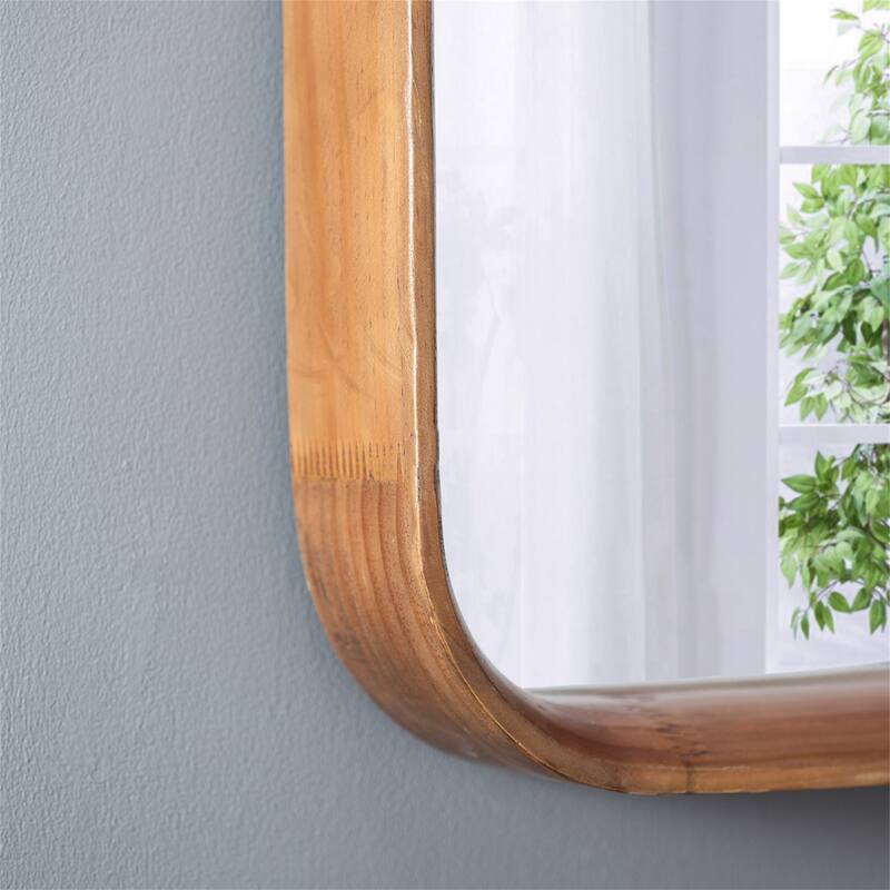 Irrgeular Mirror with Wood Frame