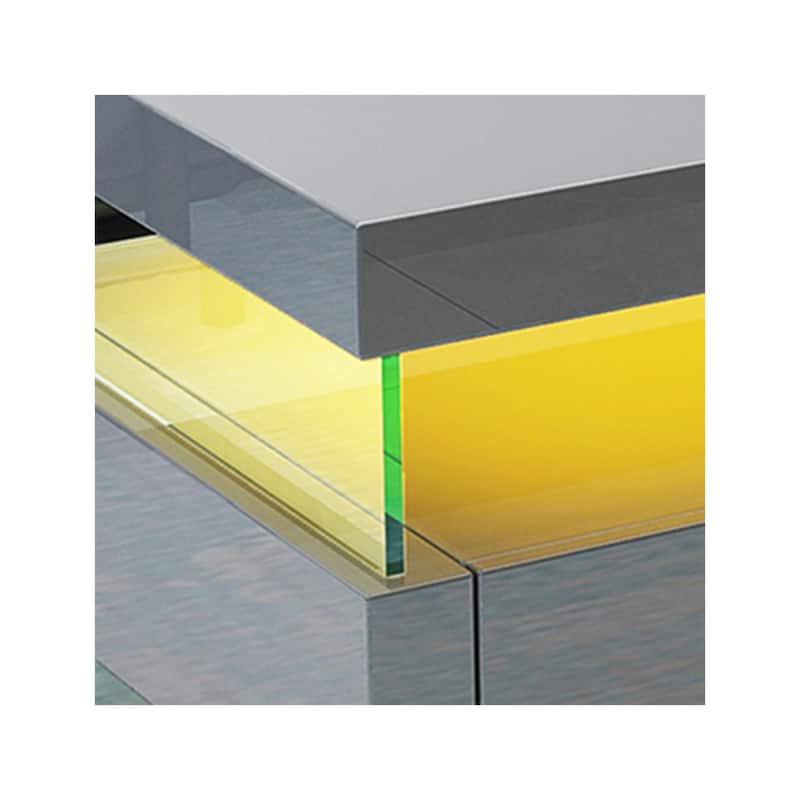 Modern Contemporary Coffee Table Made with Wood And Glossy Finish