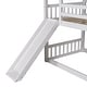 preview thumbnail 9 of 7, White Twin Size Pinewood Playhouse Bunk Bed with Convertible Slide and Ladder, Converts into 2 Beds
