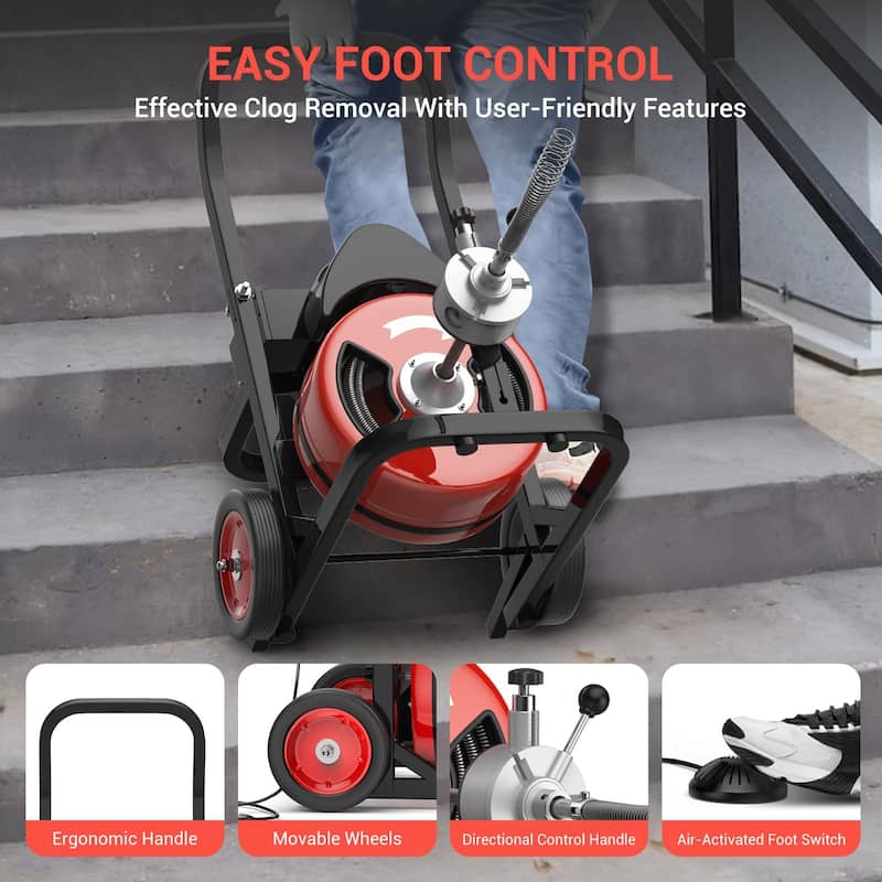 Electric Drain Cleaning Machin, Auto Feed Sewer