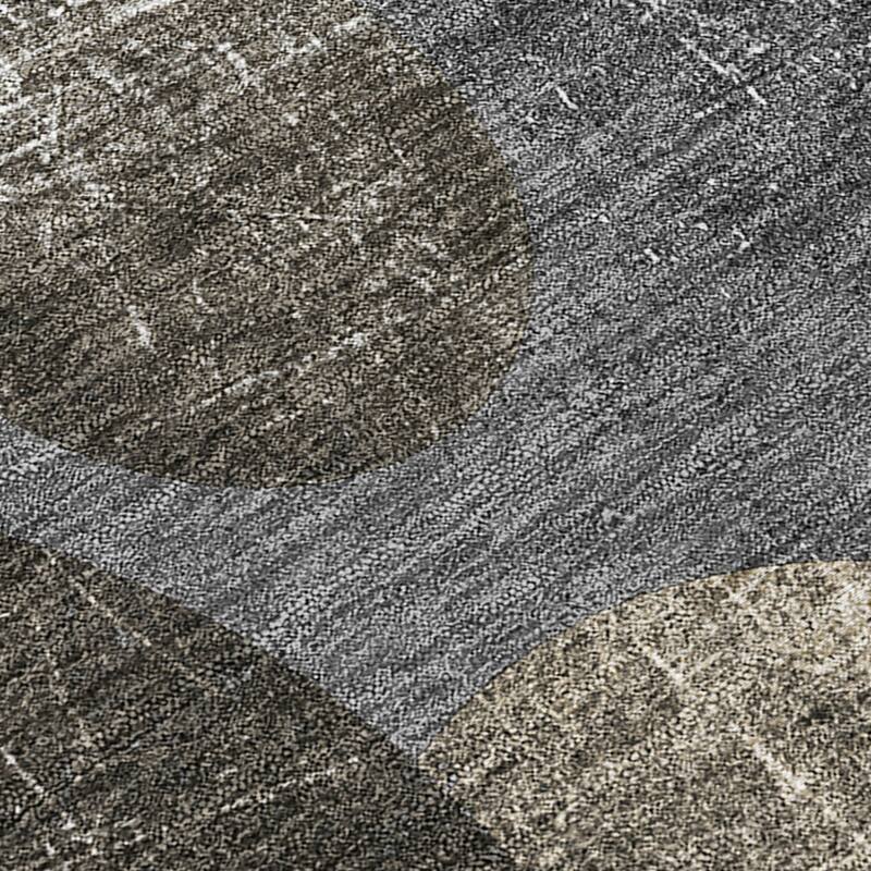 Vana Modern Art-Inspired Weather Resistant Blended Style Runner Outdoor Rug