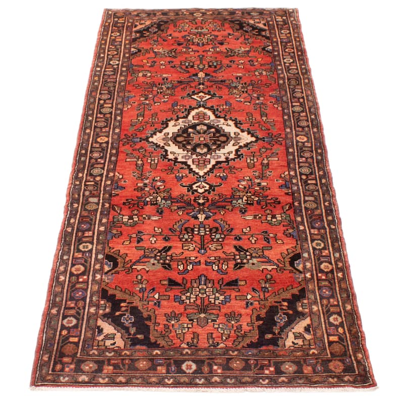 ECARPETGALLERY Hand-knotted Andelz Red Wool Rug - 3'11 x 9'10