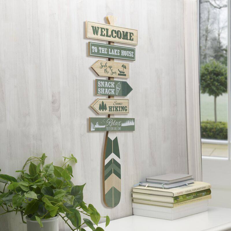 Elements Directional Lake House Sign, 14X39 Inch