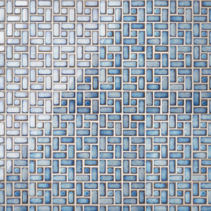 Merola Tile Hudson Spiral Marine 12-5/8" x 12-5/8" Porcelain Mosaic Floor and Wall Tile