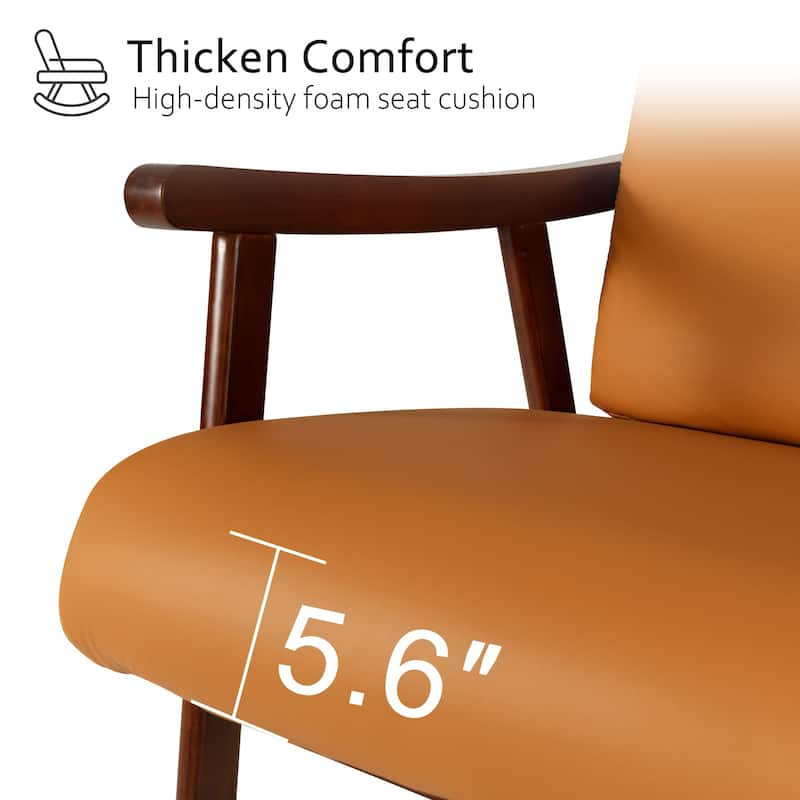 Rocking Chair Rocker Glider Chair W/ Ottoman Mid Century Accent Chair Armchair Lounge Chair for Living Room Bedroom