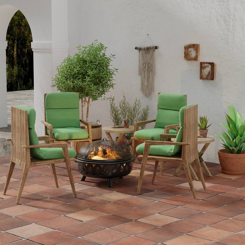 22" x 45" Outdoor Chair Cushion with Ties and Loop - 45'' L x 22'' W x 5'' H