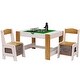preview thumbnail 10 of 10, Kids 2 in 1 Play Table & 2 Chairs Set,with 7 Storage Compartments,Compatible with LEGO Building Block,Activity Learning Table